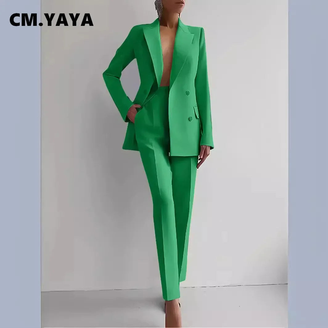 Blazer Suit and Slim Leg Pants