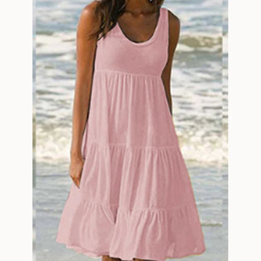 Sleeveless Ruffle Beach Sundress