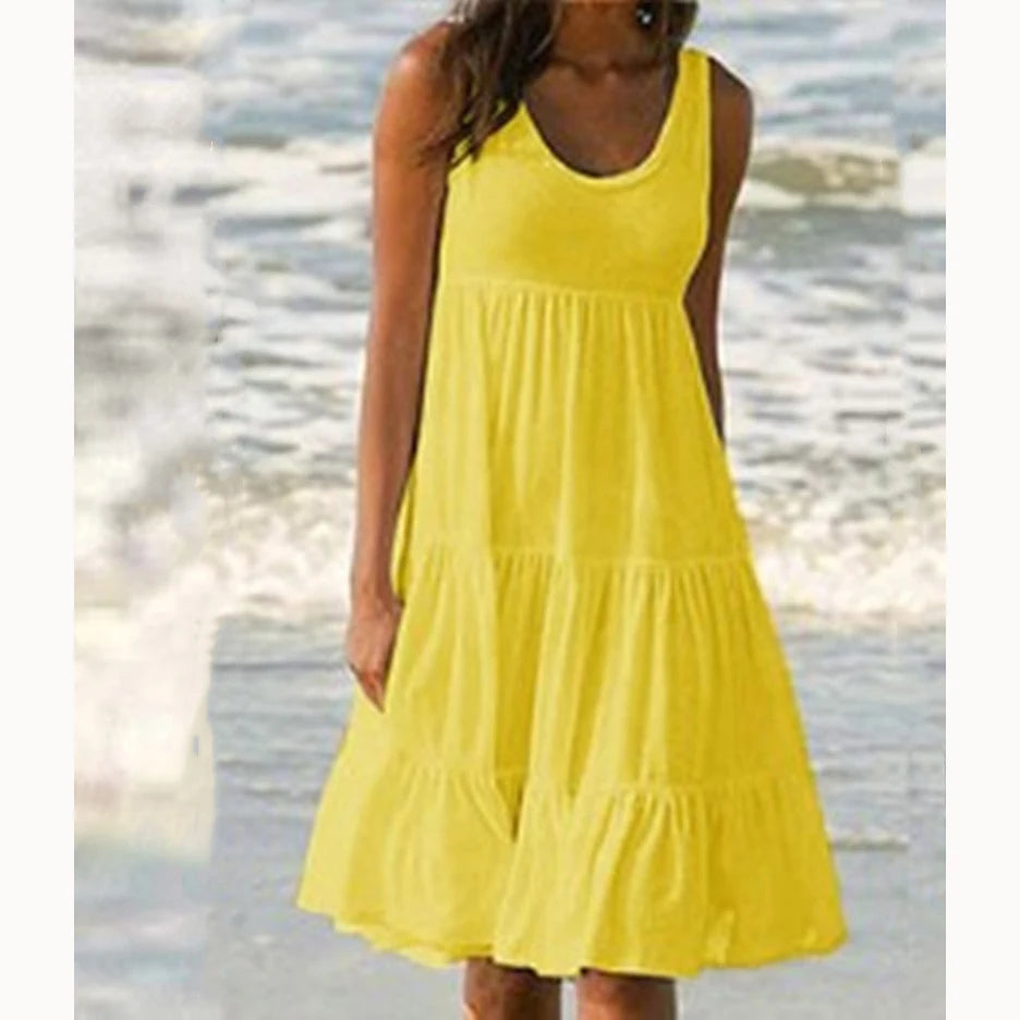 Sleeveless Ruffle Beach Sundress