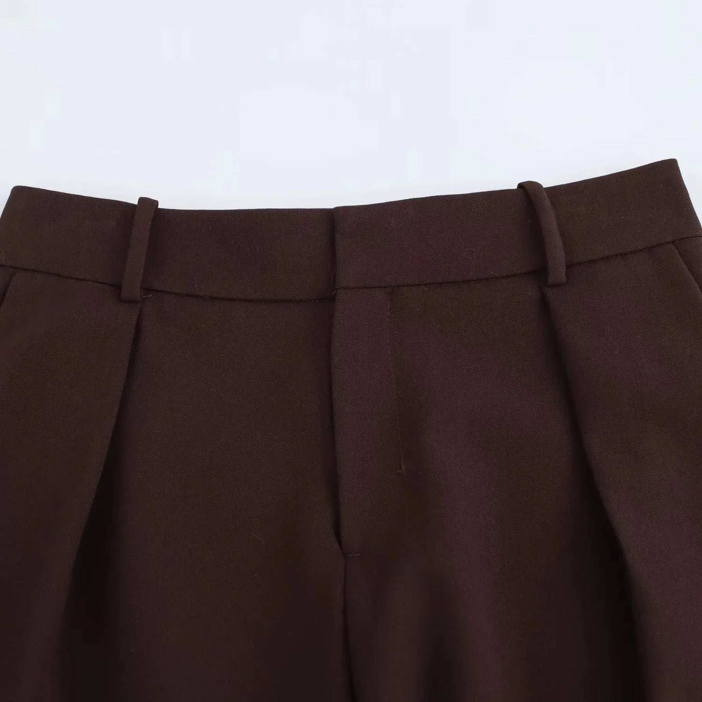 Single-Breasted Suit featuring Shrug Pockets Blazer, Elegant Zipper Skirt, Chic Baggy Pant