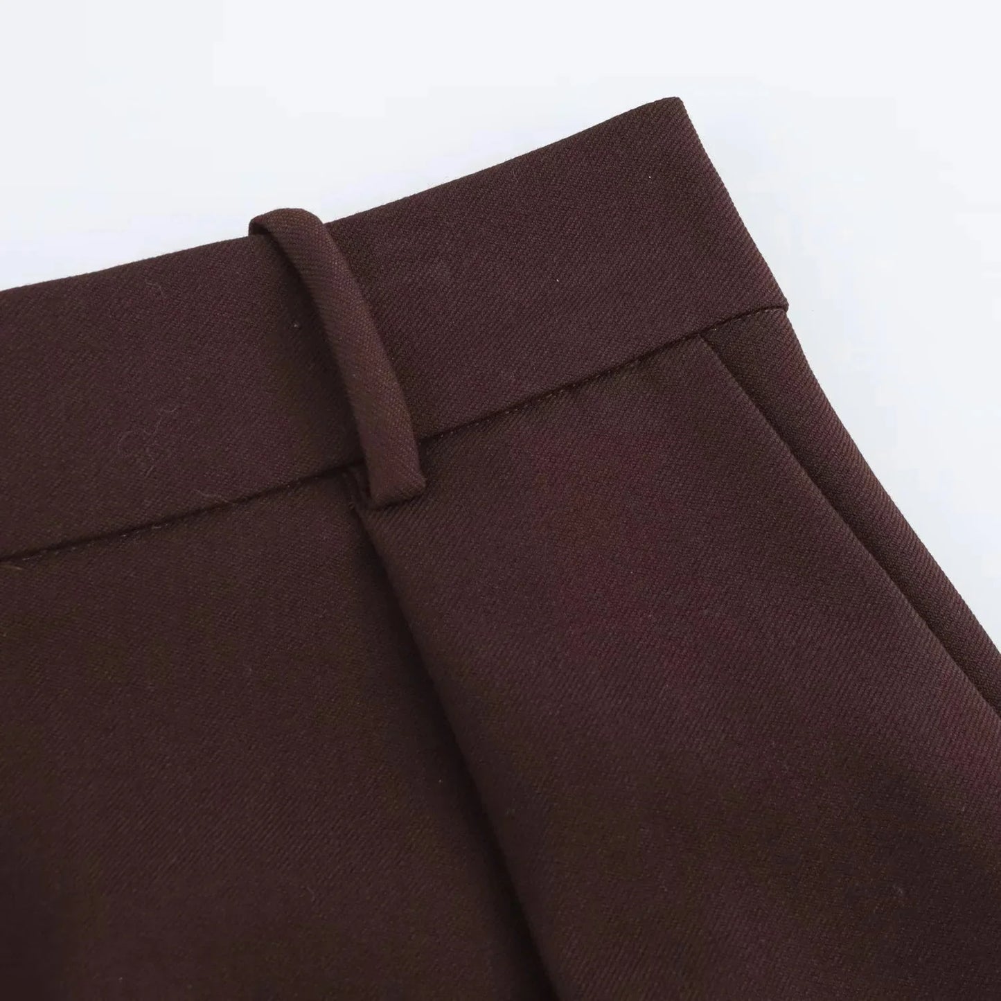 Single-Breasted Suit featuring Shrug Pockets Blazer, Elegant Zipper Skirt, Chic Baggy Pant