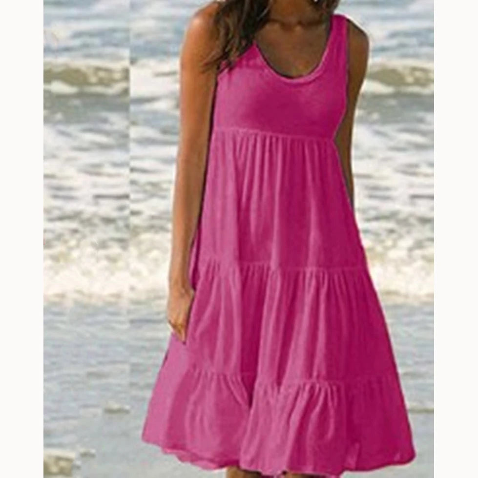 Sleeveless Ruffle Beach Sundress