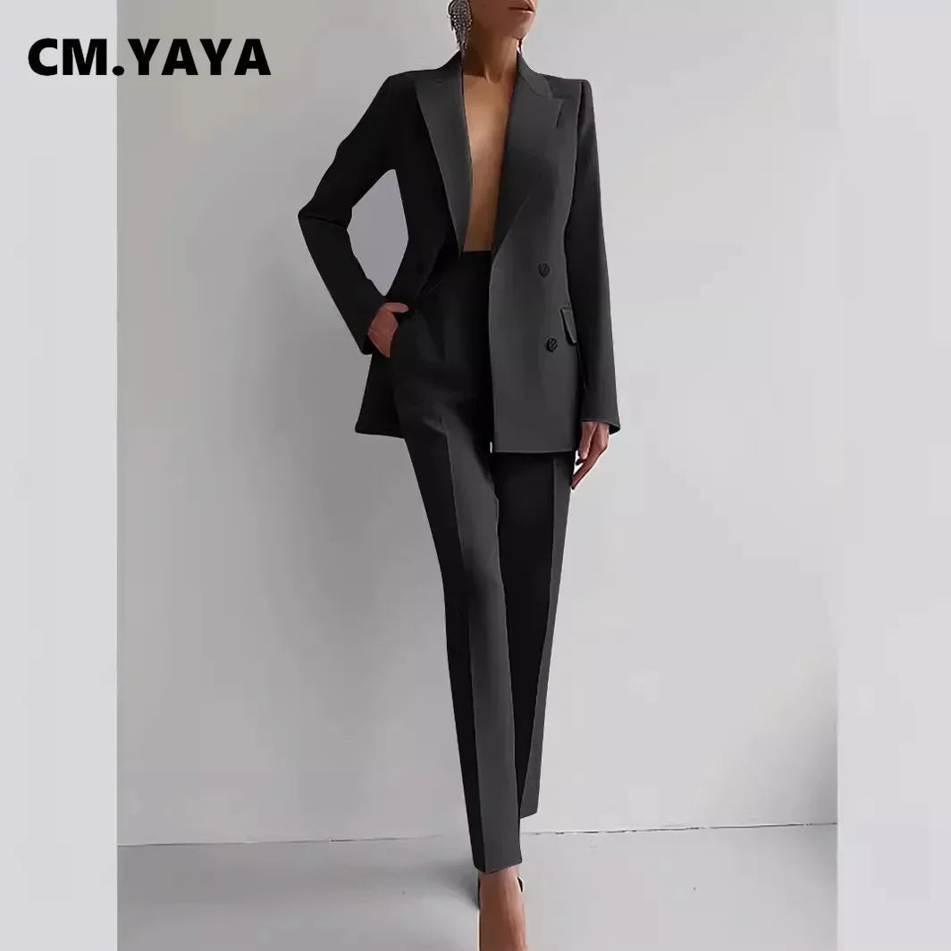 Blazer Suit and Slim Leg Pants