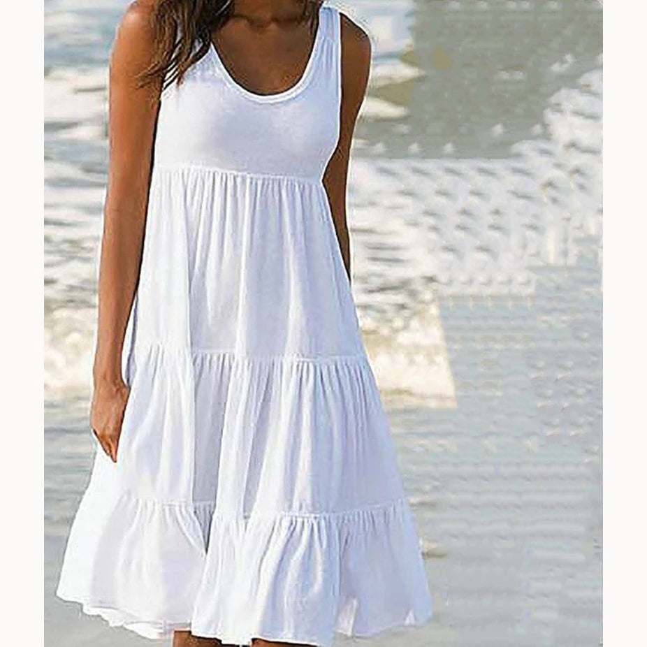 Sleeveless Ruffle Beach Sundress