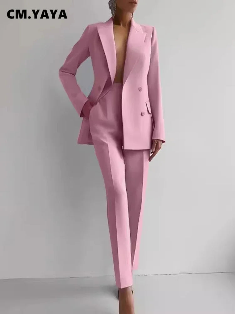 Blazer Suit and Slim Leg Pants