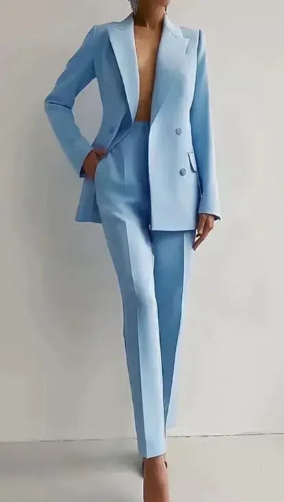 Blazer Suit and Slim Leg Pants