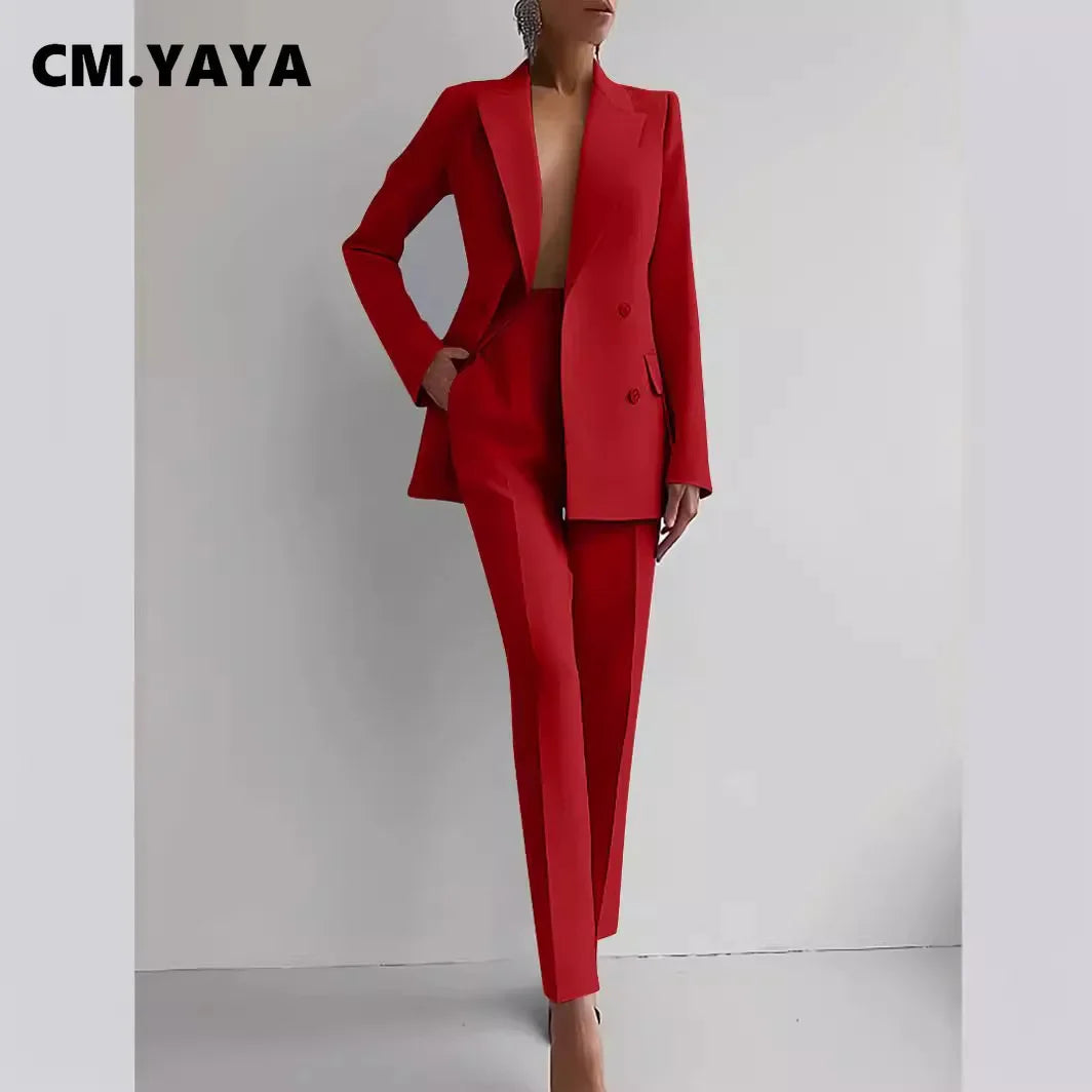 Blazer Suit and Slim Leg Pants