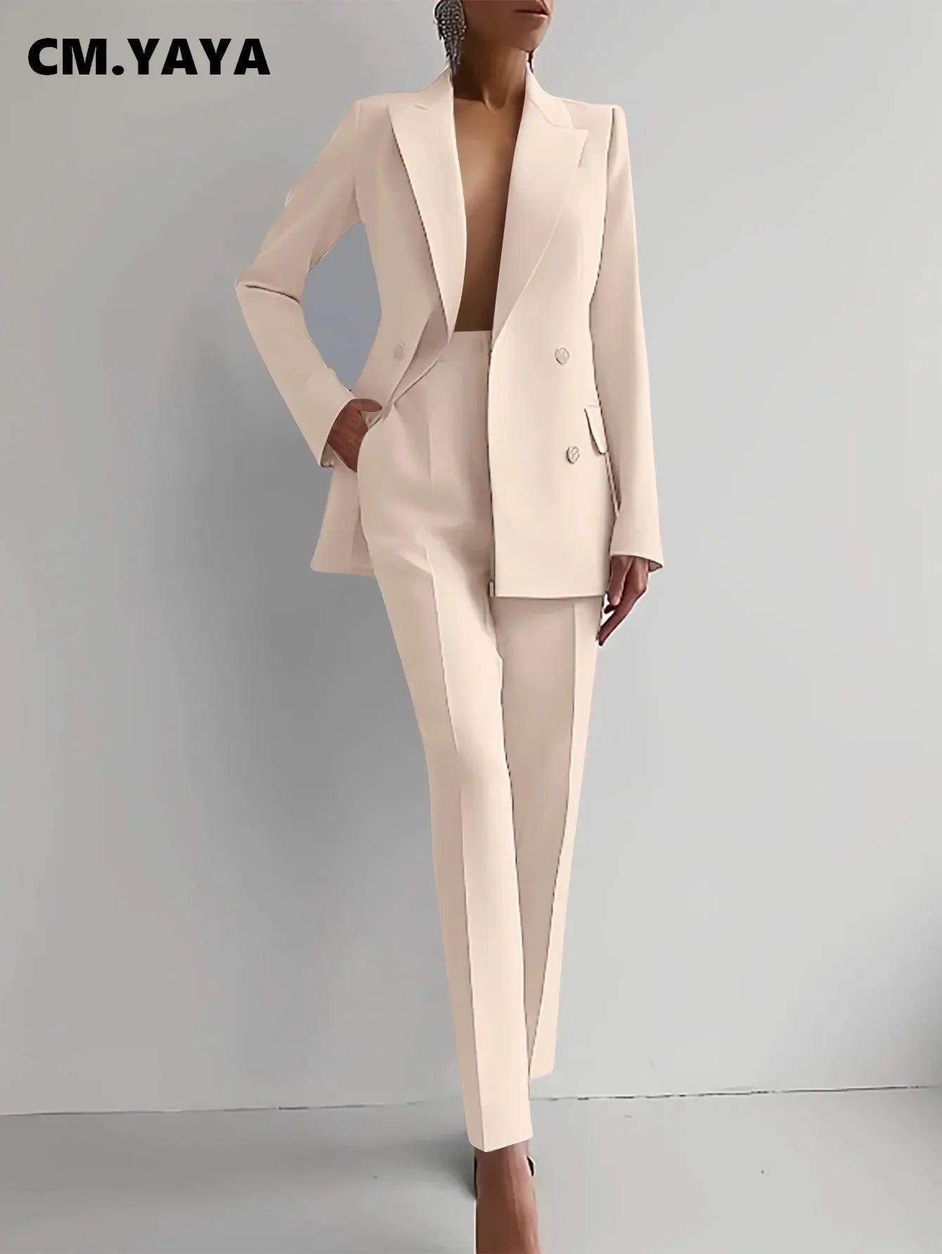 Blazer Suit and Slim Leg Pants