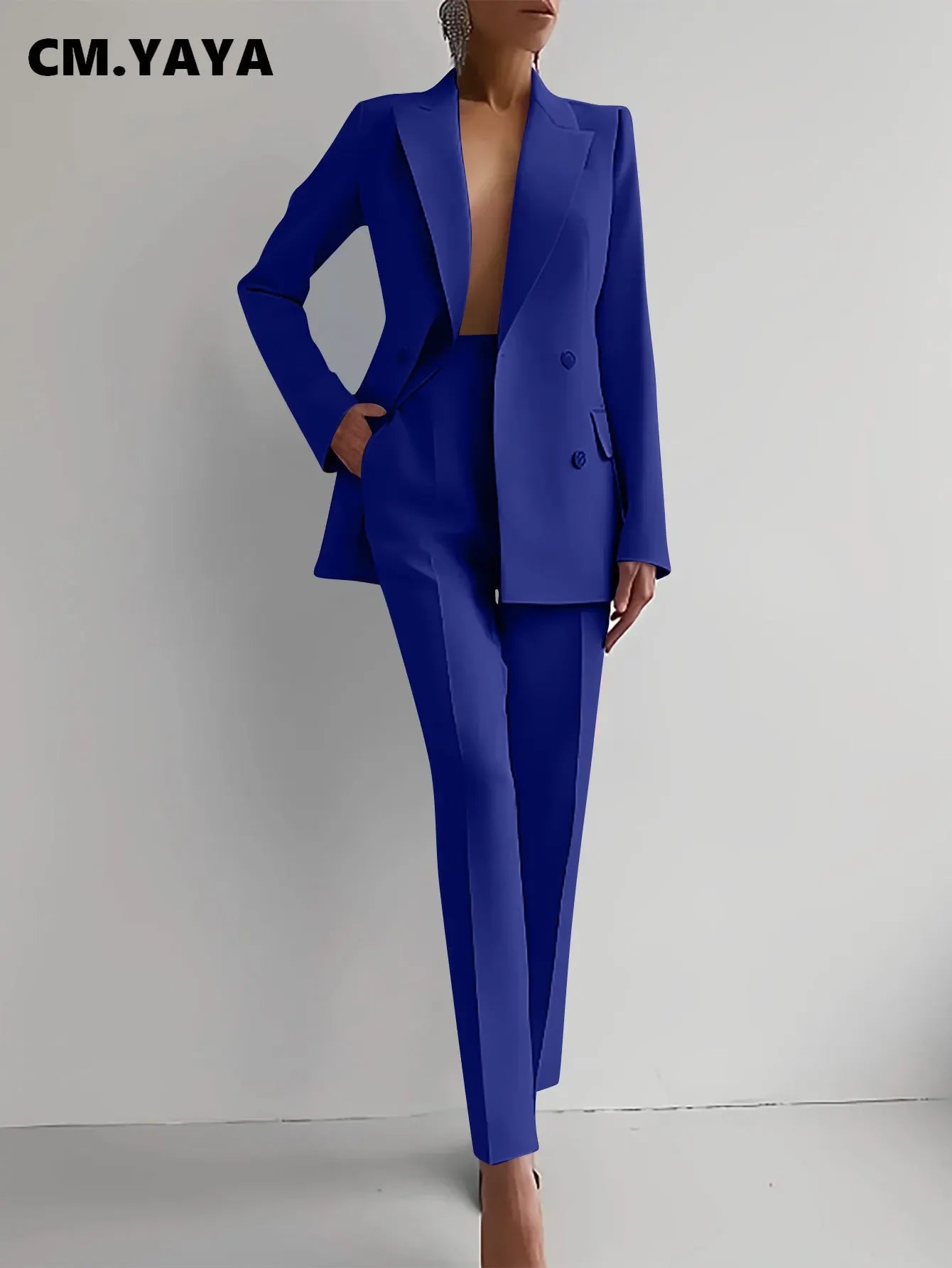 Blazer Suit and Slim Leg Pants