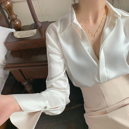 Satin Blouse Long Sleeve